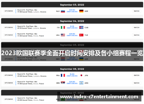 2023欧国联赛季全面开启时间安排及各小组赛程一览 2023欧国联赛季全面开启时间安排及各小组赛程一览